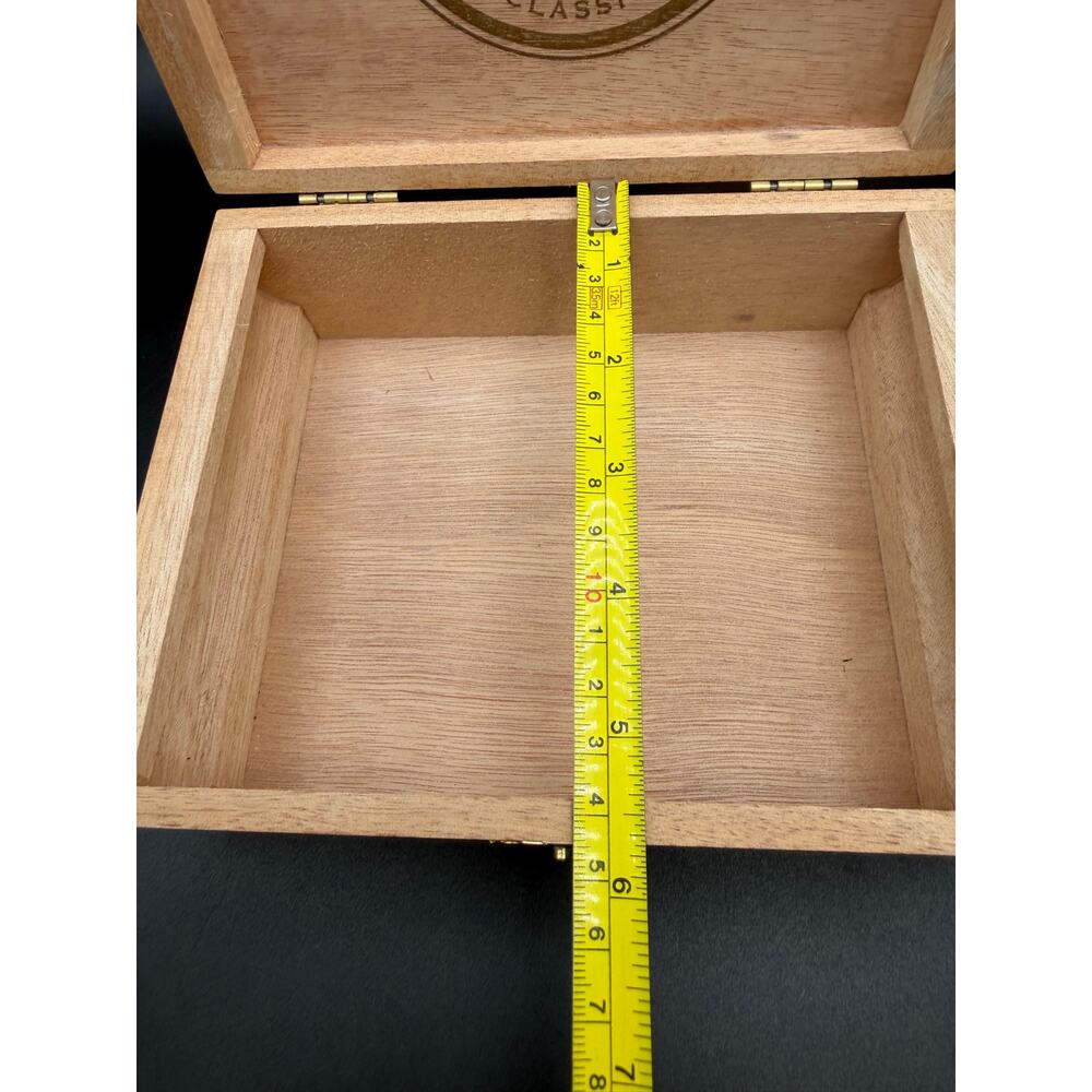 Vintage Vegas Classic Handmade Wooden Cigar Box Humidor Trinket Box - Picture 5 of 9